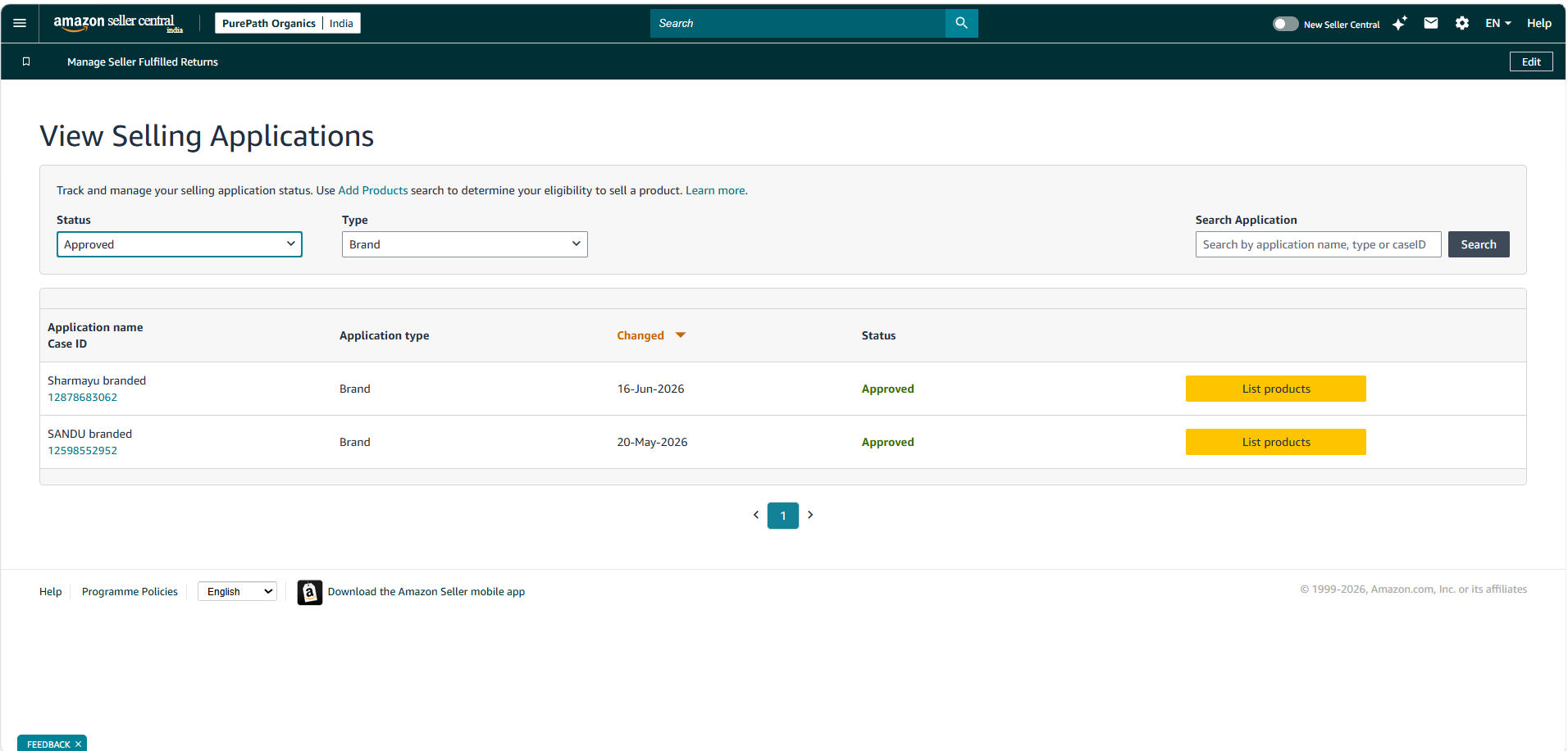 Ads Performance report screenshot